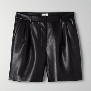 Aritzia Vegan Leather Shorts 5”